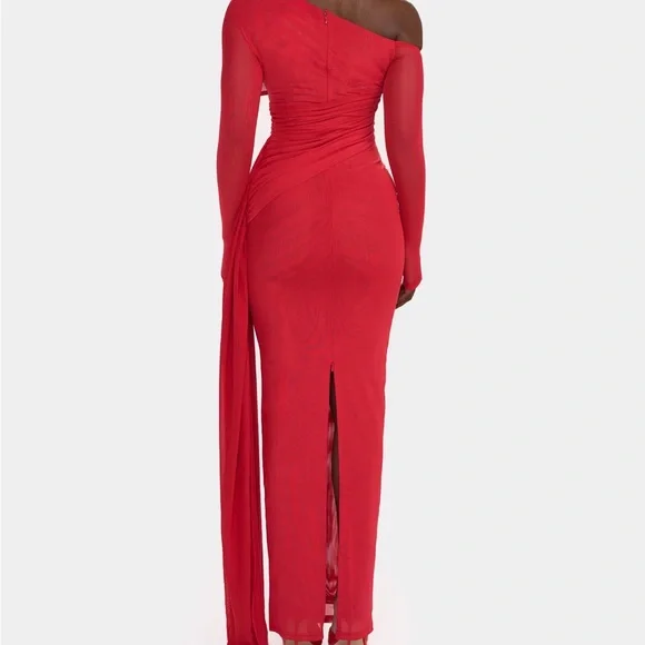 BBX BRAND One-Shoulder Red Dress - Picture 7 of 7